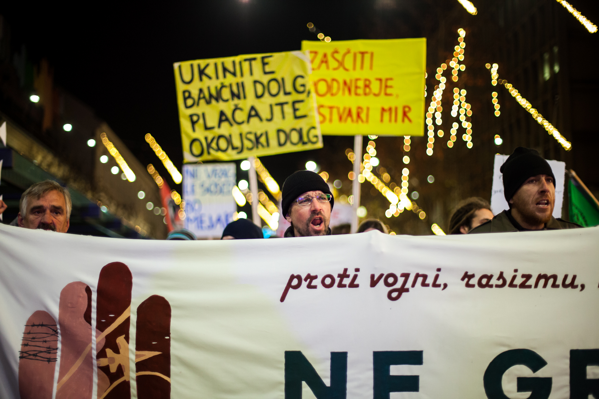 Ljubljana, demonstracije proti vojni.